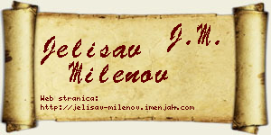 Jelisav Milenov vizit kartica